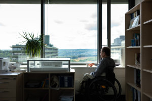 Blick aus Güntürküns Büro